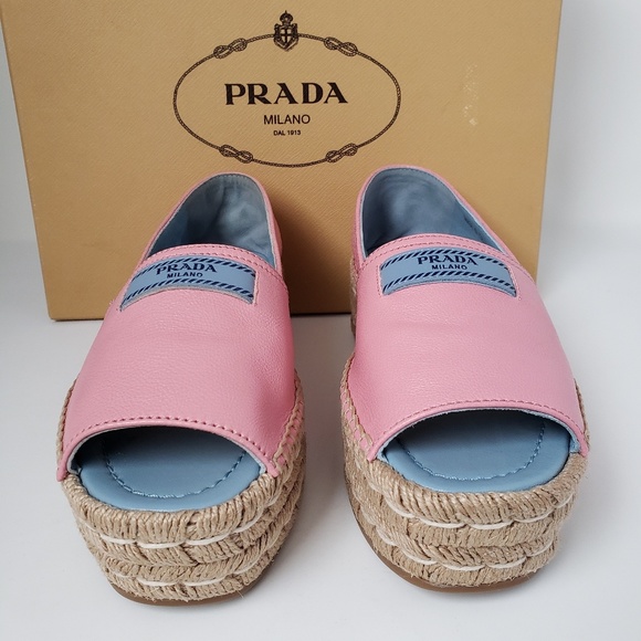 Brand New w/Tag Prada Pink Leather Peep Toe Shoes - Picture 2 of 8